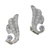 Vintage Wing-Shaped Diamond Earclips from the 1950s